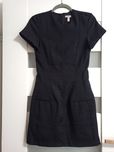 Sukienka mini czarna XS H&M
