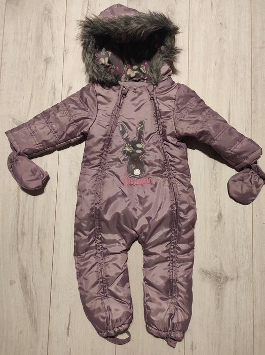 Kombinezon Cool Club 86/92 zimowy perłowy fioletowy JAK NOWY