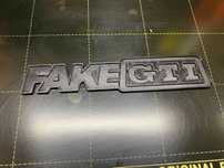 Logo FAKE GTI druk3d znaczek emblemat