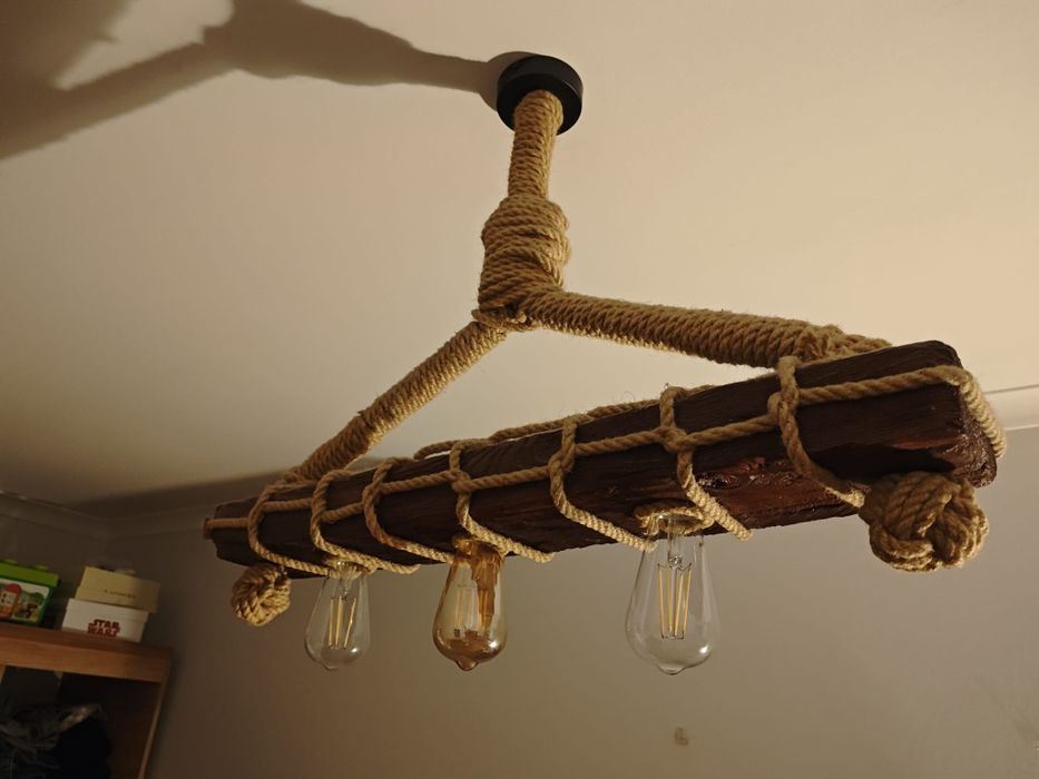 Lampa retro ze sznura 3 żarówki