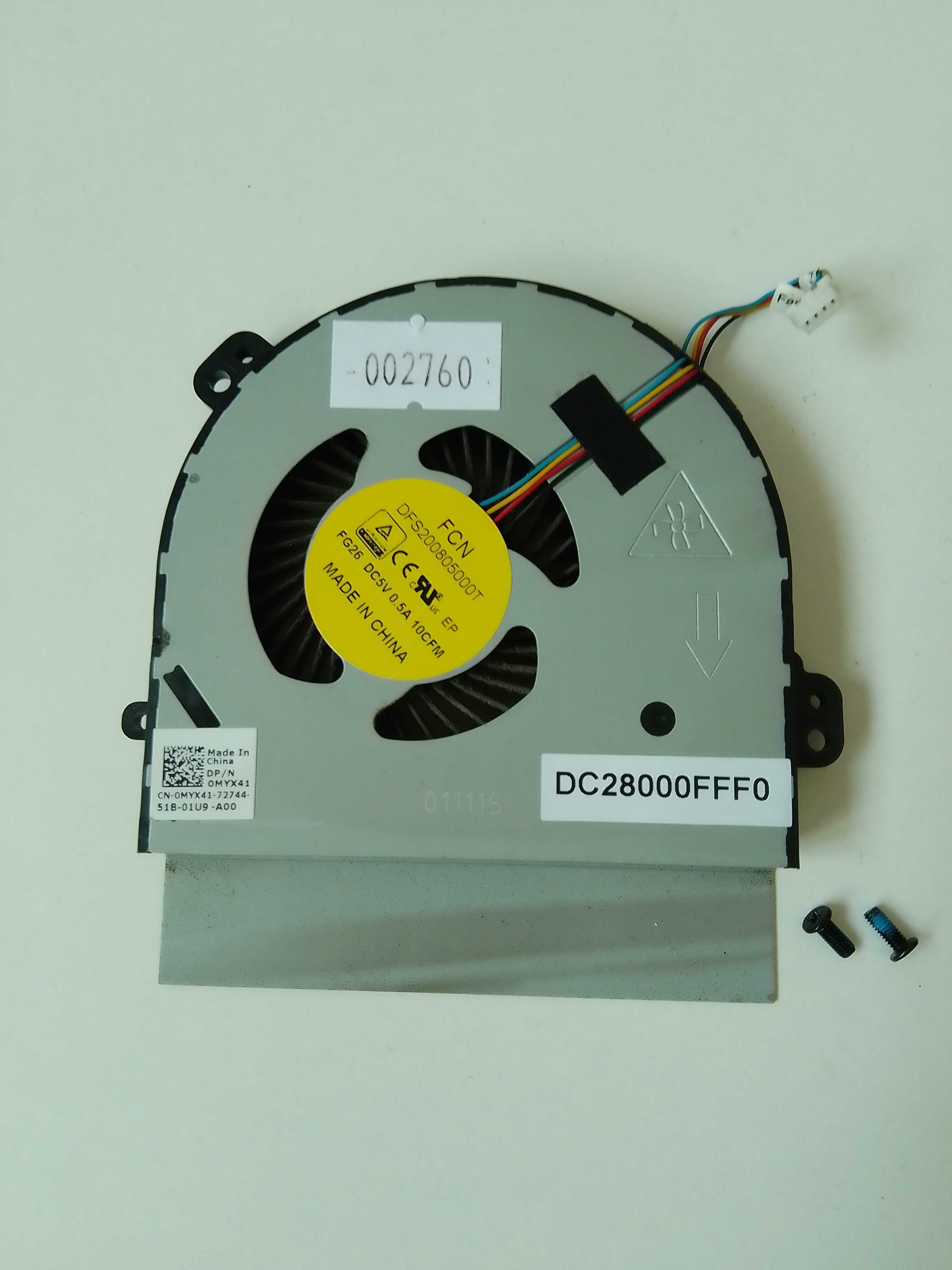 Wentylator DC28000FFF0 0MYX41 DELL alienware 17 r2 (002760)