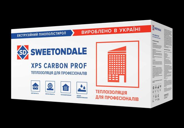 Пенополистирол экструдированный CARBON PROF RF 50мм. Горючесть Г1