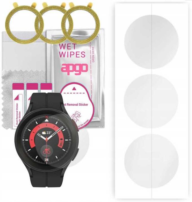 3x Folia hydrożelowa apgo do Samsung Galaxy Watch 5 Pro 45mm, ochronna