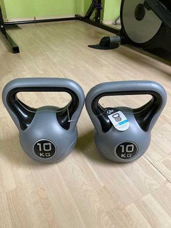 Ciężarki, hantle kettlebell 10 kg, 2 szt.