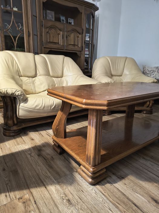Skórzane meble + ława gratis do salonu. Tylko odbiór osobisty!