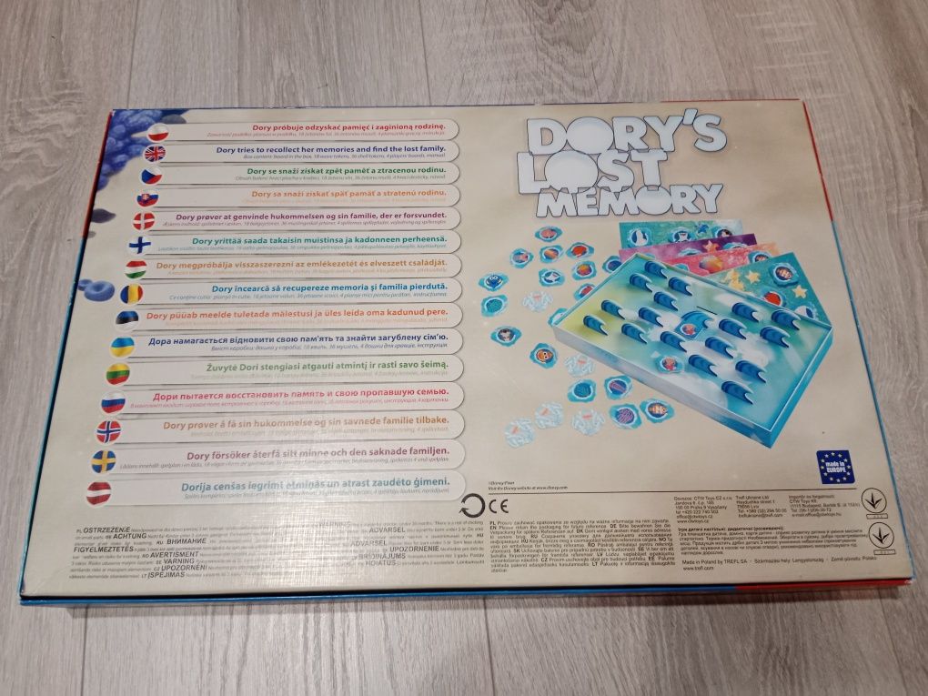 Trefl, Gdzie jest Dory, gra planszowa pamięciowa Dory's lost memory