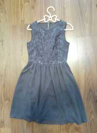 Платье летнее XS 42 нарядное хаки сарафан шифон шифоновое сукня плаття