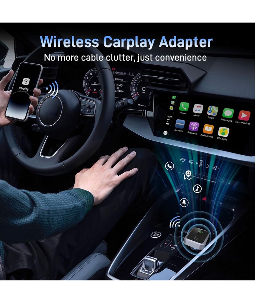 Bezprzewodowy adapter CarPlay do iPhone Apple play