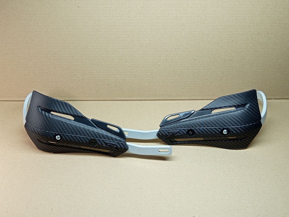 Захист рук на кермо мото (кріплення метал) "FHS" карбон