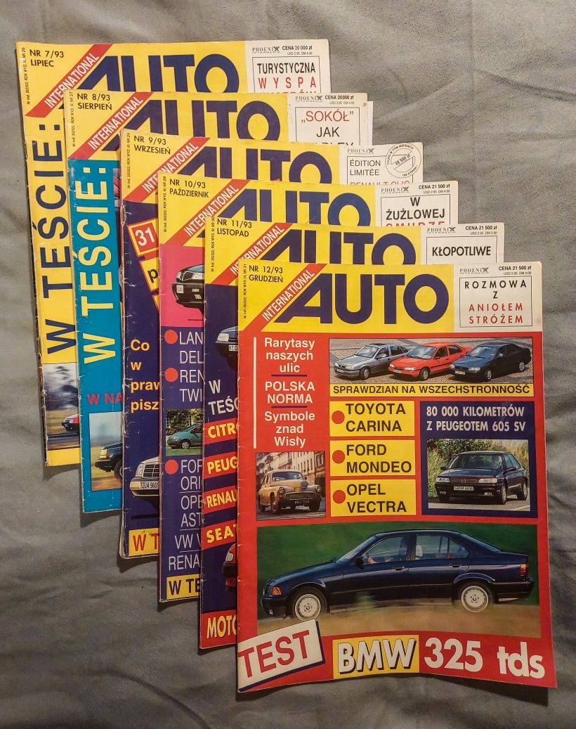 Auto International - czasopismo - rocznik 1993 - 6 szt