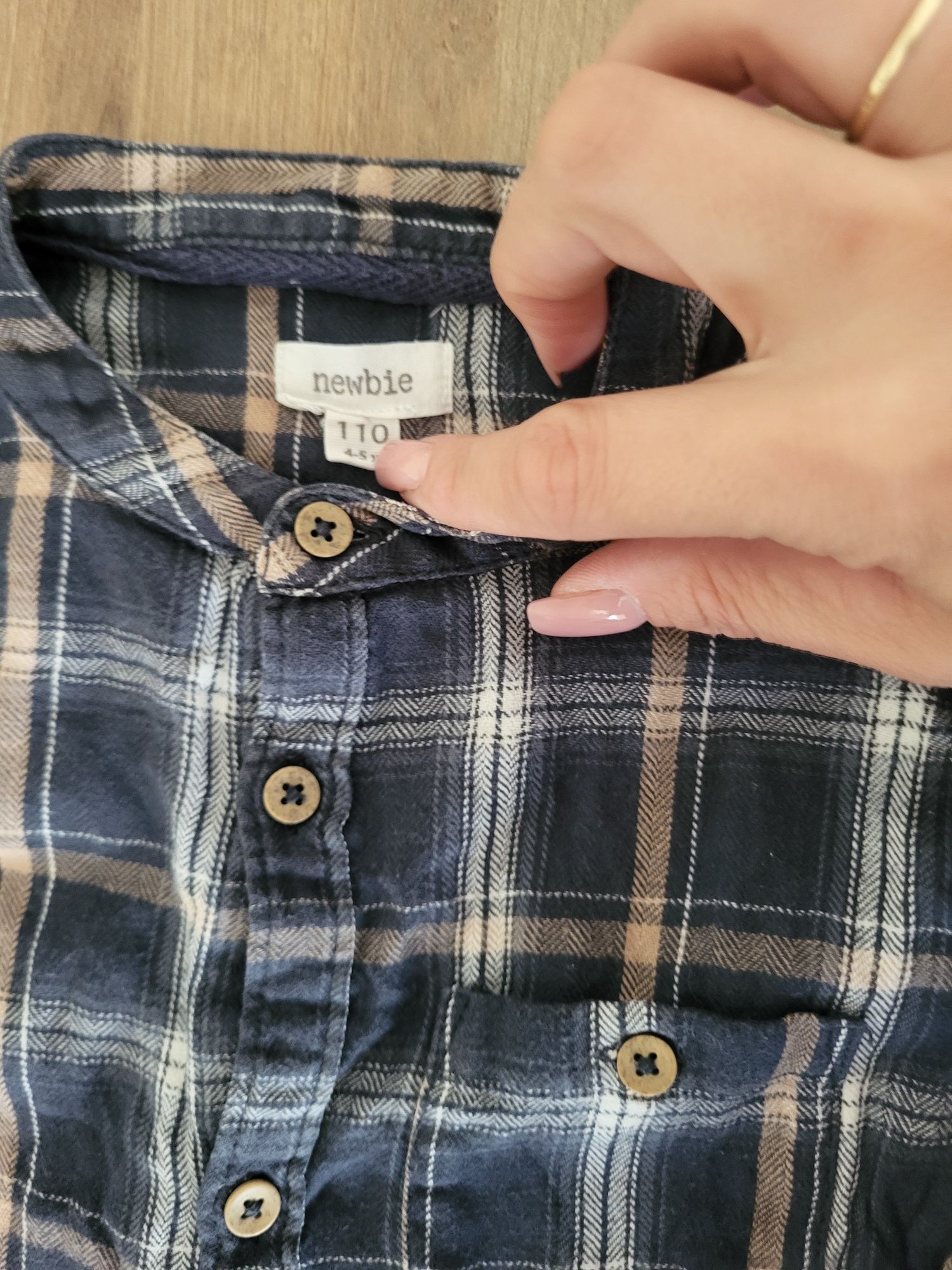 Koszula na guziki w kratkę Newbie organic cotton
