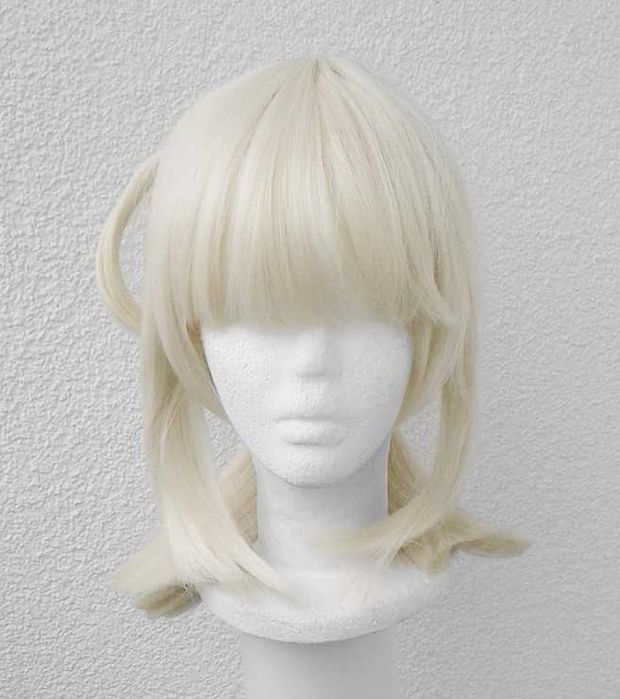 Klee Genshin Impact blond platynowa krótka peruka wig cosplay