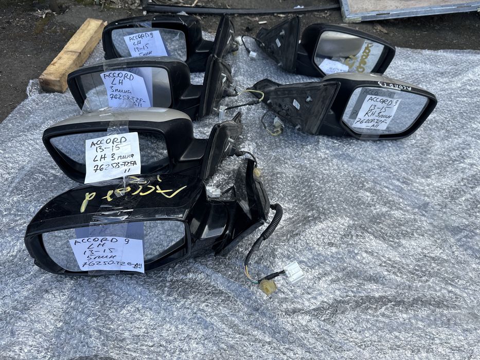 Зеркало правое левое Honda accord 2013-15-й год. 3 пина есть гарантия