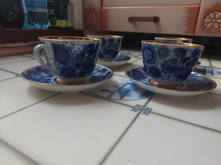 Чайна пара набір сервіз  ЛФЗ " Жар птица "