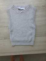 top Bershka srebrny
