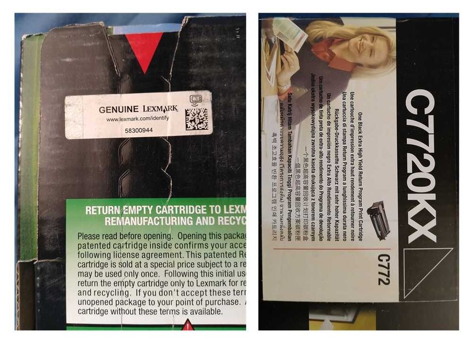 Toner original Lexmark C7720KX Preto (223)