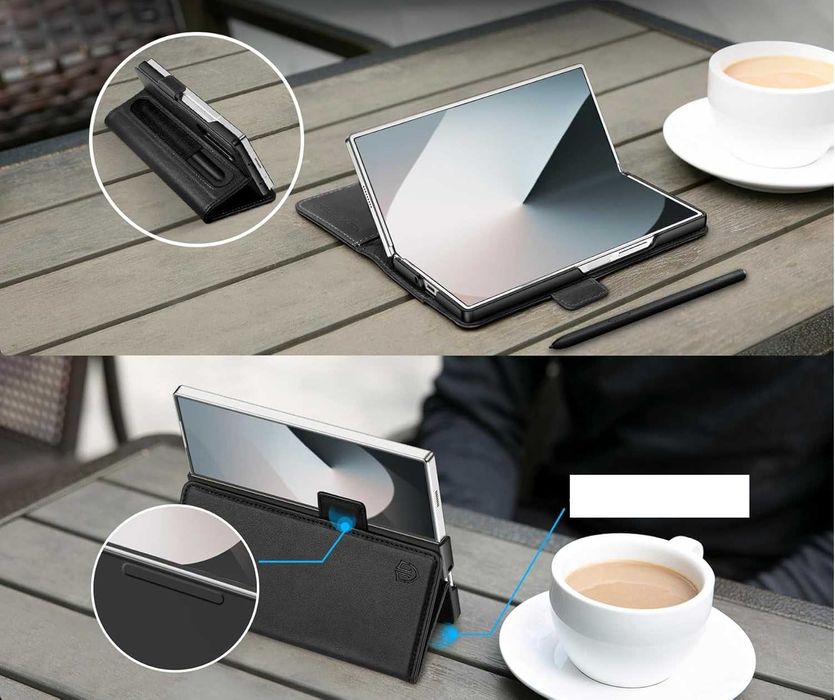 SHIELDON naturalne etui skórzane z klapką do Samsung Galaxy Z Fold6