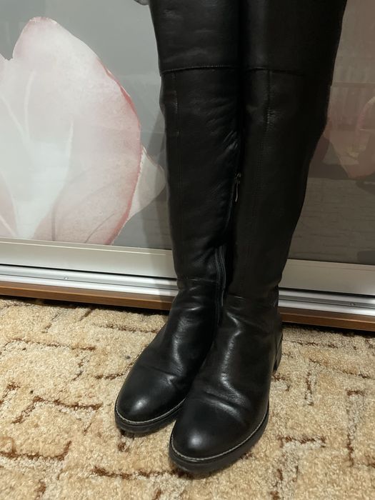 Шкіряні ботфорди 36 розмір