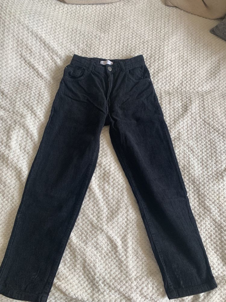 Spodnie zara rozm 152 chinos sztruks loose