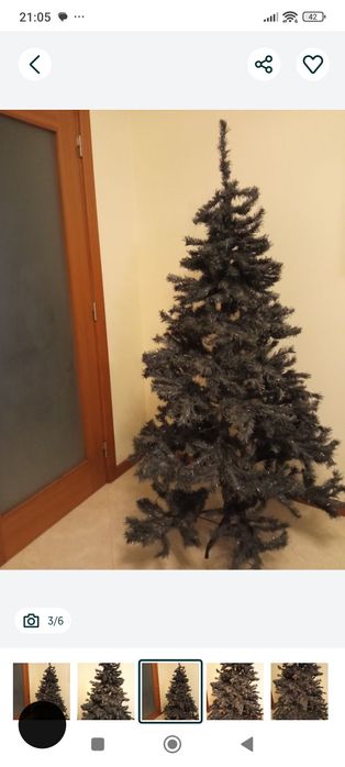 Árvore de Natal  preta. 1 .80 metro