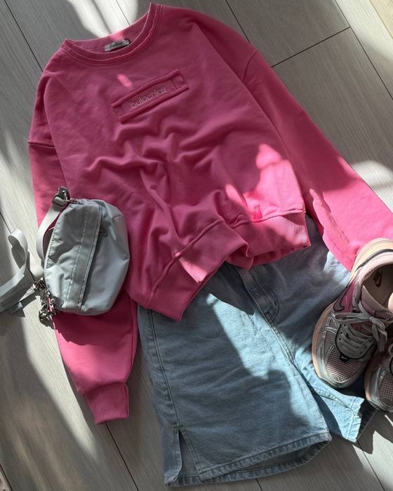 Женская теплая кофта свитшот Bulochka вышивка 42-46 петля ТУРЦИЯ S-M