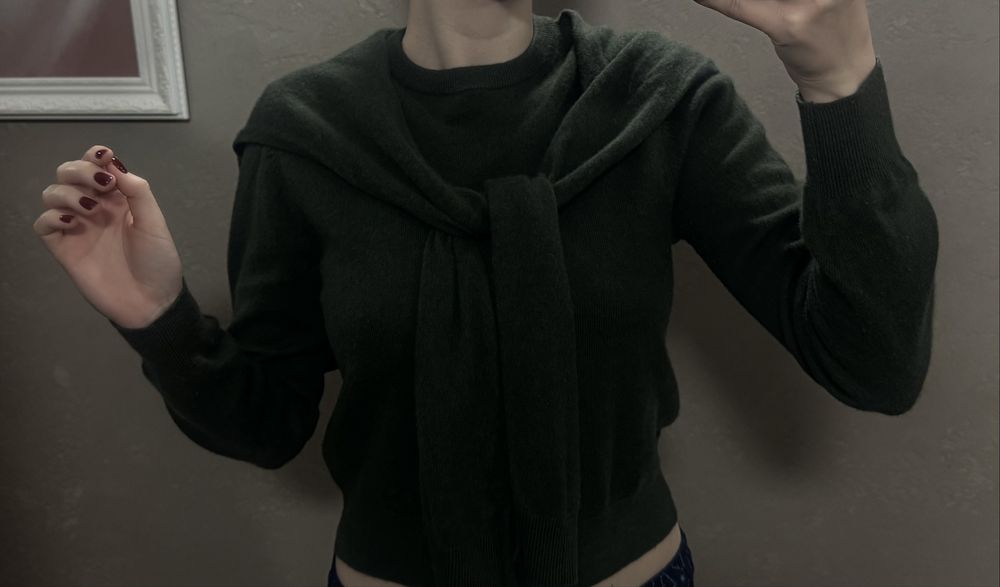 Зеленый джэмпер massimo dutti