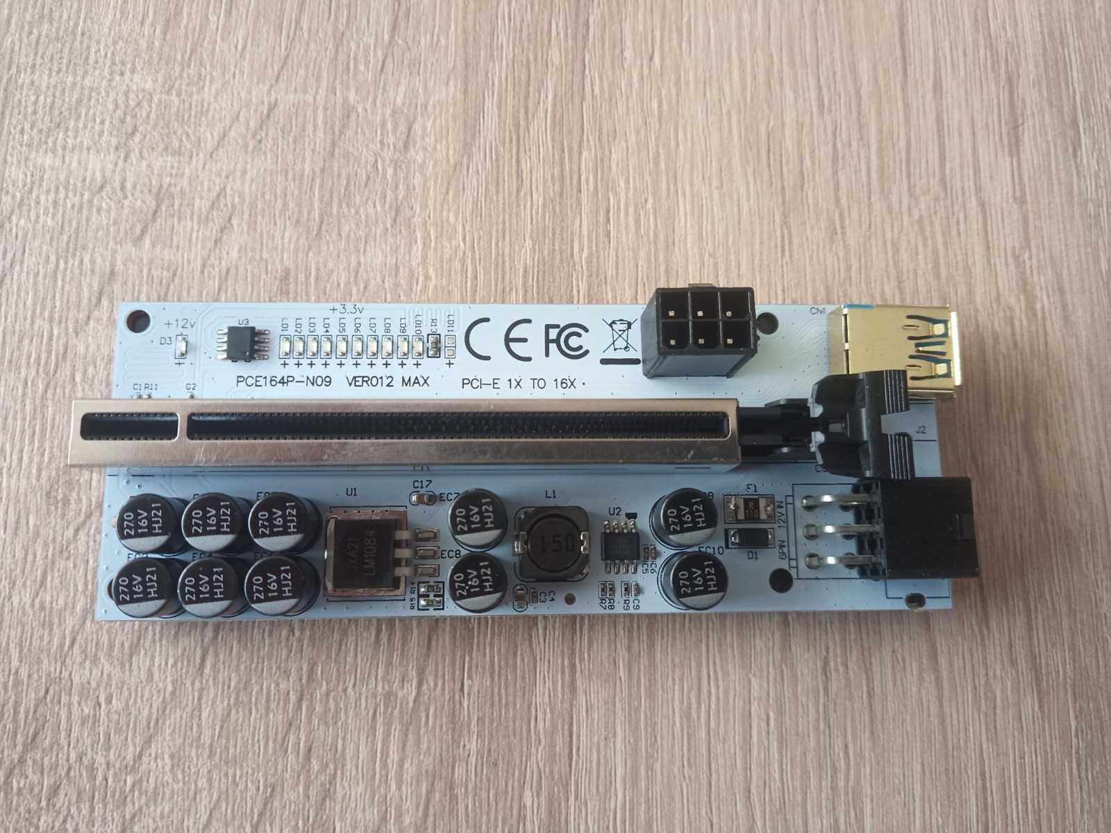 Riser PCI-e GPU USB 3.0 nowy ver012 MAX gold najnowszy PCI-E 1x to 16x