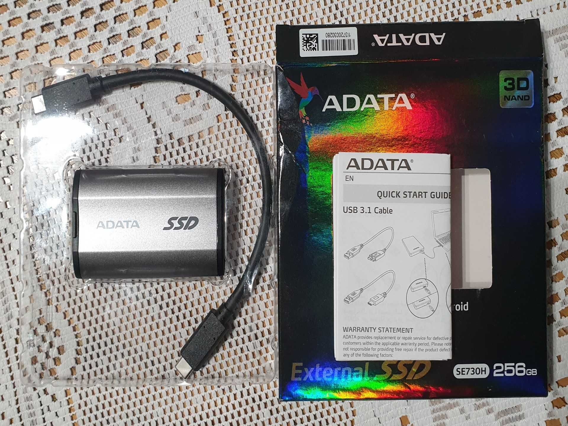 Dysk zewnętrzny SSD ADATA SE730H 256GB 1,8" USB-C 3.1 Gen.2 IP68 NOWY