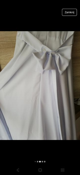 Sukienka komunijna + torebka + wianuszek + rękawiczki + sweterek