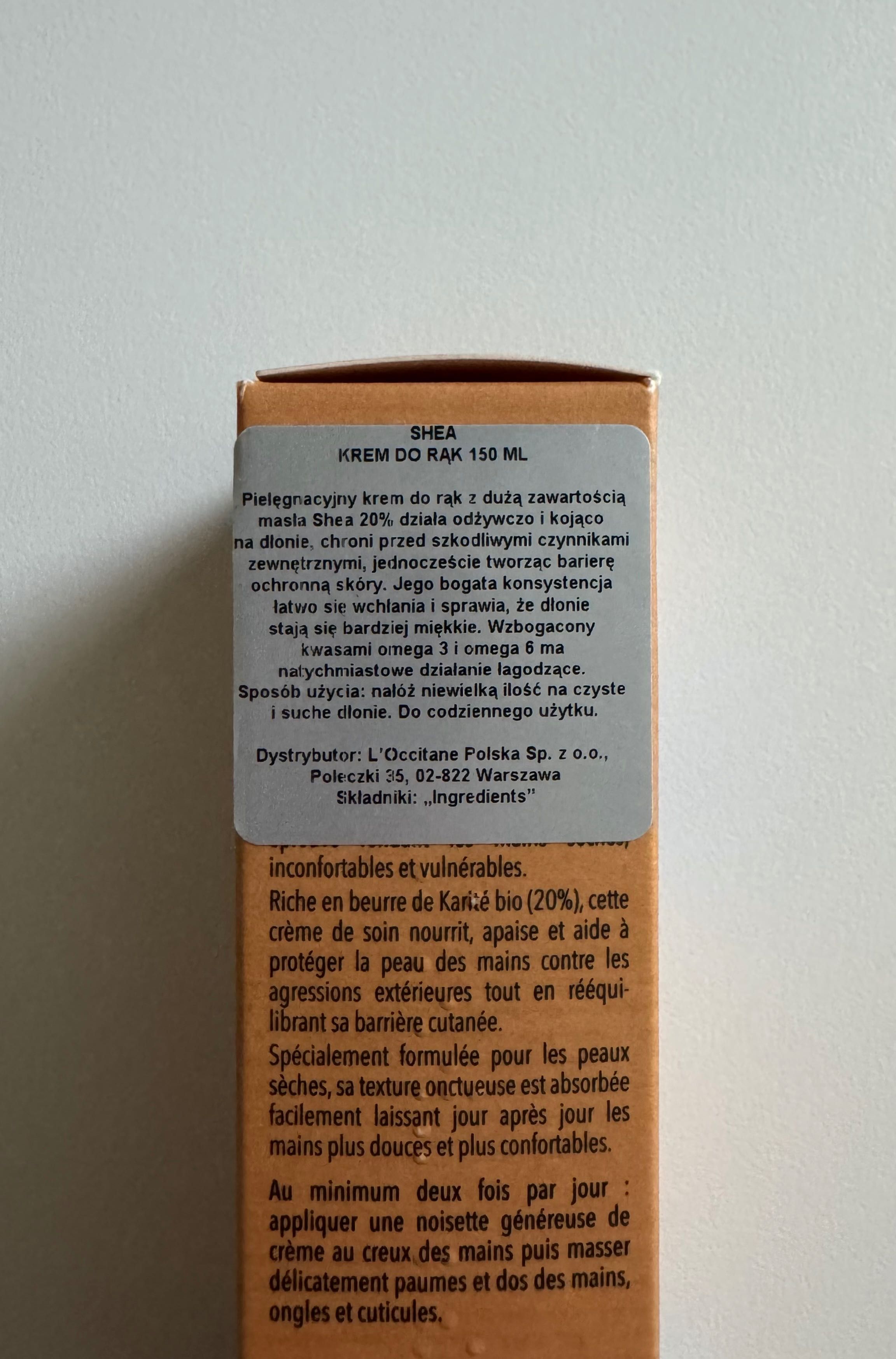 NOWY krem do rąk z masłem shea L’Occitane 150 ml