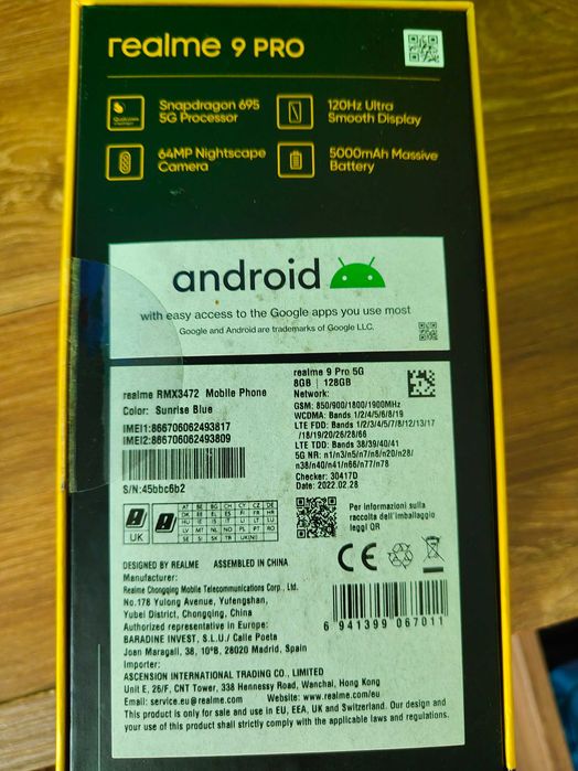 Smartfon Realmy 9 pro 5G