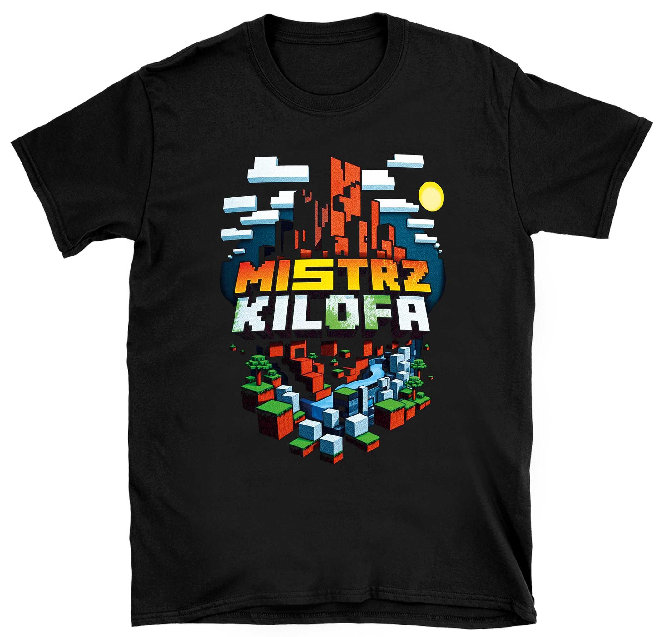 koszulka w stylu gry minecraft, koszulka prezent dla gracza minecraft