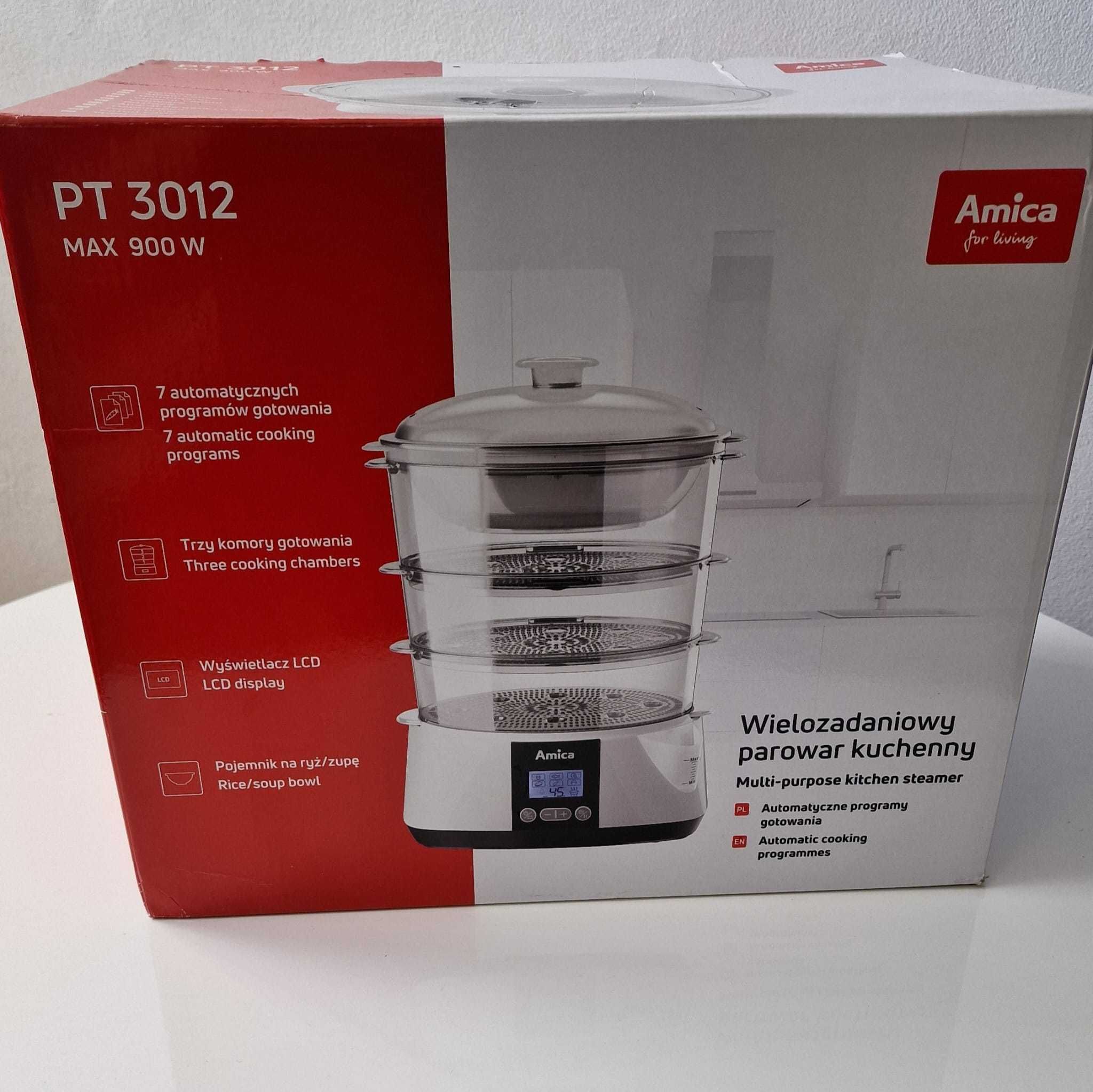 Sprzedam Wielozadaniowy parowar Amica PT 3012 MAX 900W-jak nowy