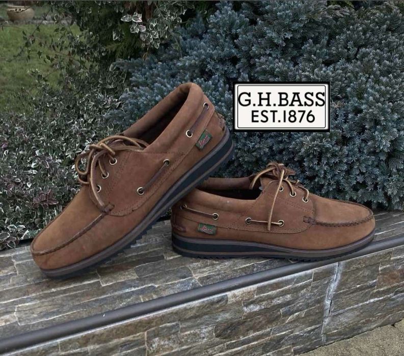 G. h. bass usa фірмові оригінальні шкіряні чоловічі мокасини лофери 44