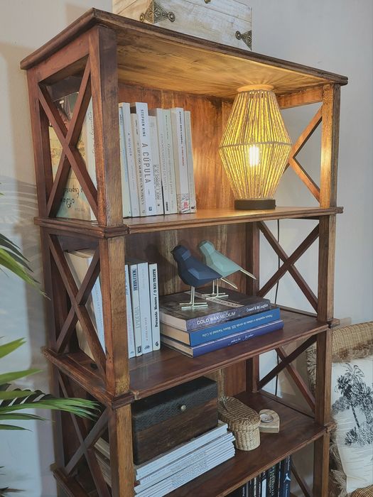 estante, livreiro, prateleiras, oriental, Arboretto, rustico