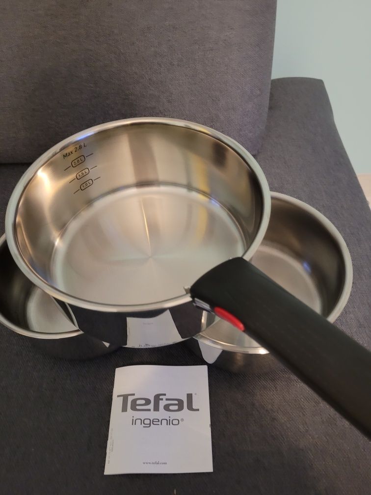 Garczki Tefal komplet 3 szt nowe