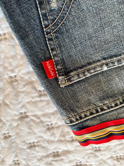 calças de ganga vintage lion of porches