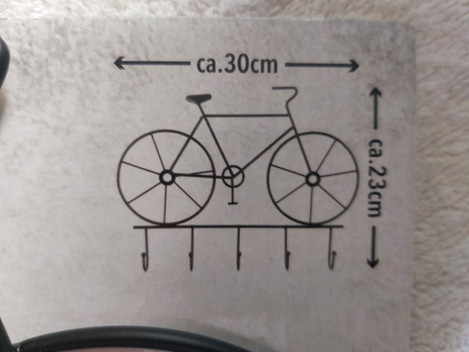 Retro- rower wieszak na klucze metalowy