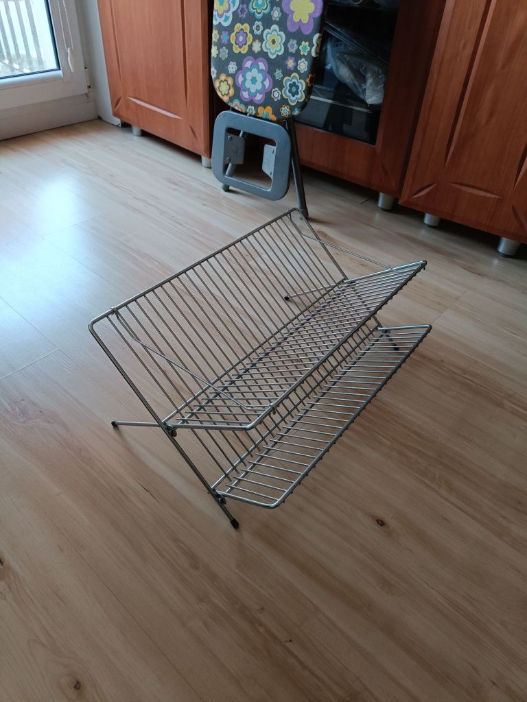 Suszarka ociekacz do naczyń ikea metalowa duża srebrna kvot