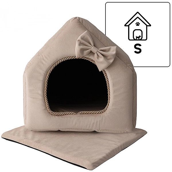 Legowisko domek prostokątny posłanie Royal Deluxe R:1 ŚMIETANKOWY 38x3