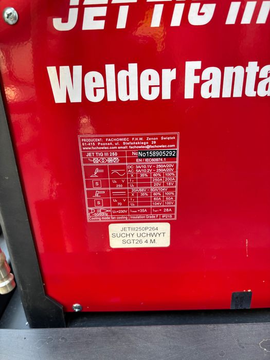 Spawarka inwertorowa JET TIG III AC/DC 250 3w1 IGBT PFC PLASMA