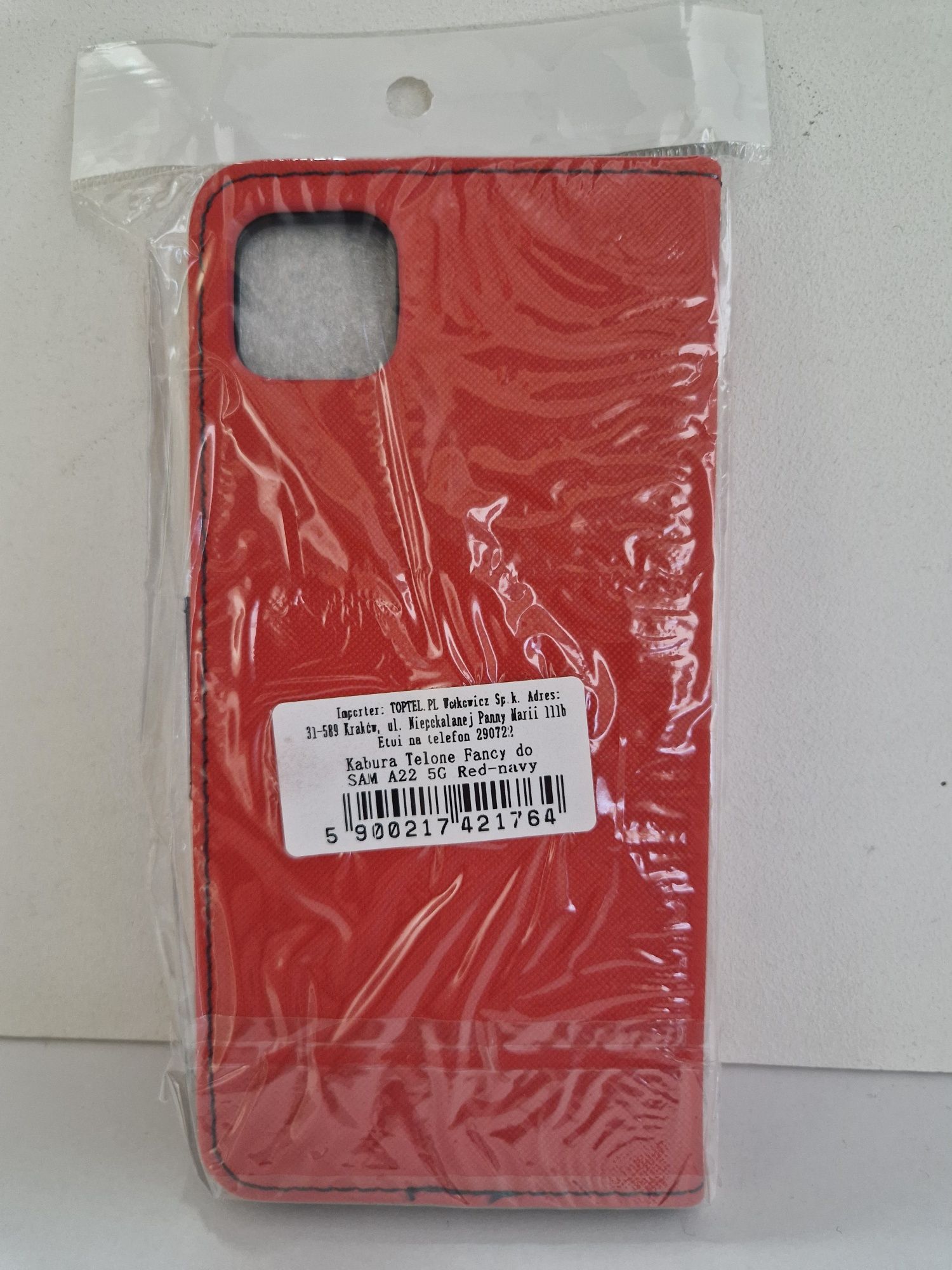 Kabura Fancy do Samsung Galaxy A22 5G czerwono-granatowa