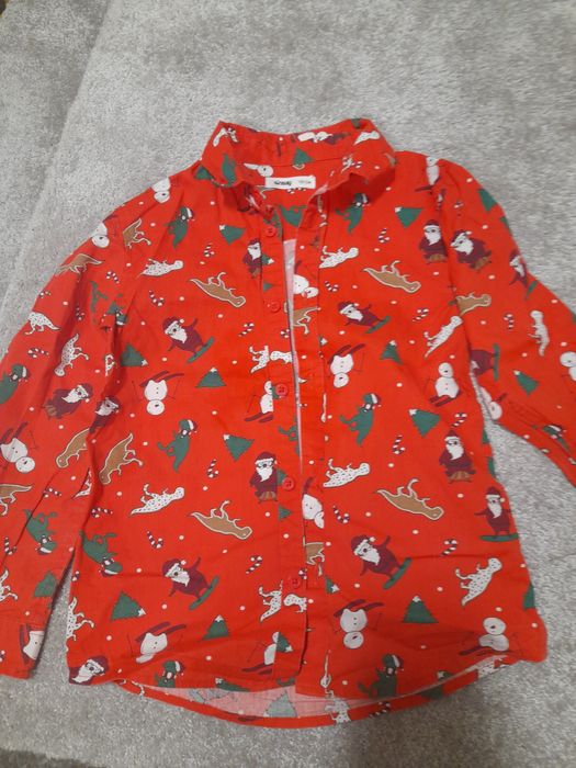 2szt. Koszule świąteczne bliźniaki Sinsay 122/128 + gratis