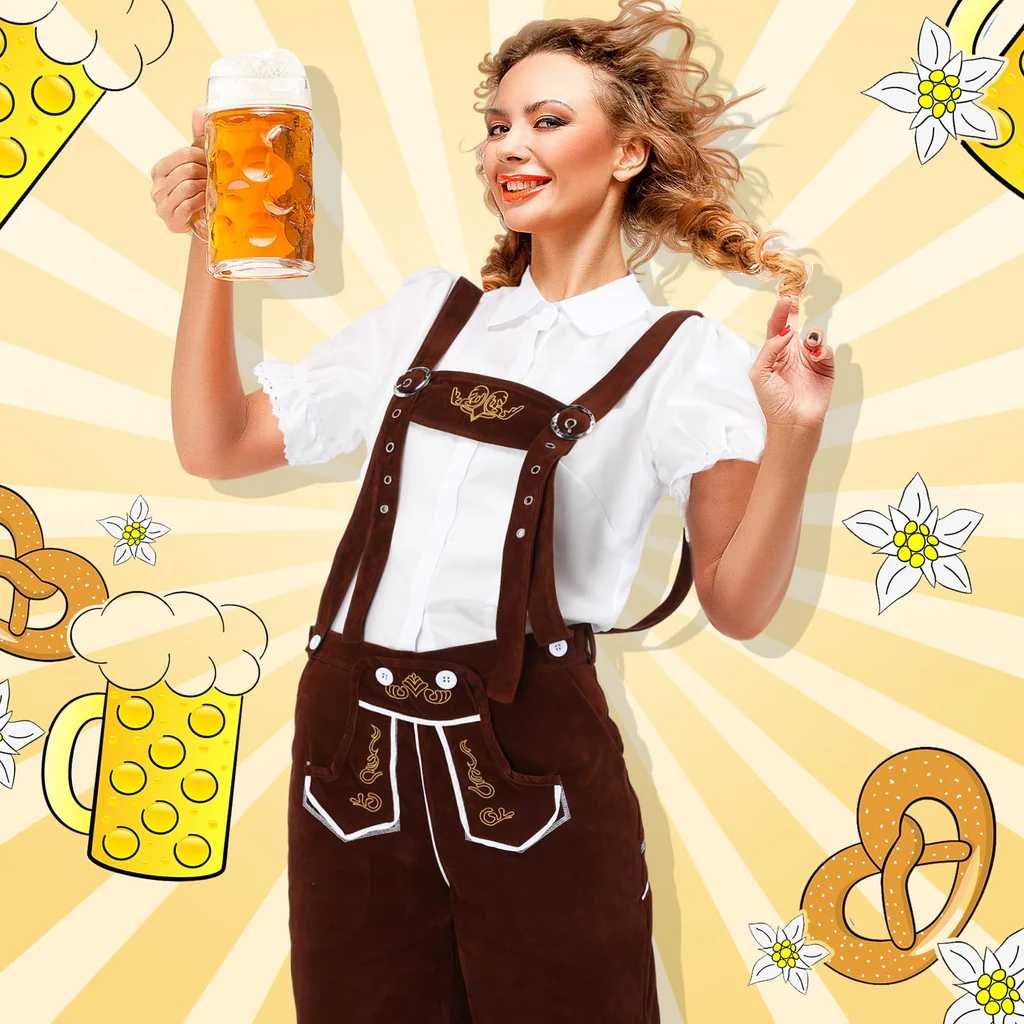 Strój Bawarski Oktoberfest świeto piwa Damski XL DIRNDL