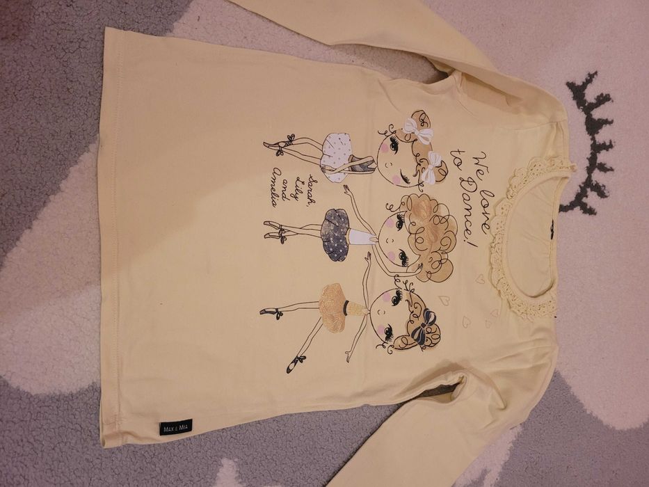 Bluzka długi rękaw żółta r.122