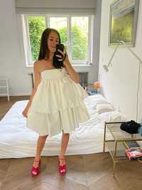Rotate Birger Christiansen mini suknia ślubna ciążowa Designer XS