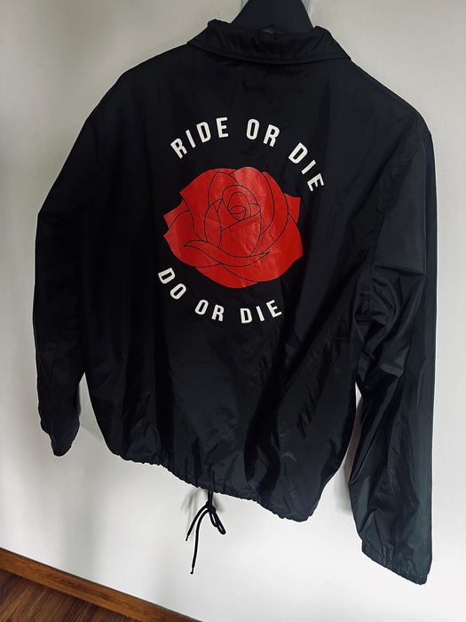 Kurtka lekka z różą róża La Rosa logo Ride or die