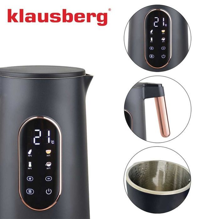 Czajnik Elektryczny 1,7L Klausberg Kb-7892 Led Regulacja Temperatury