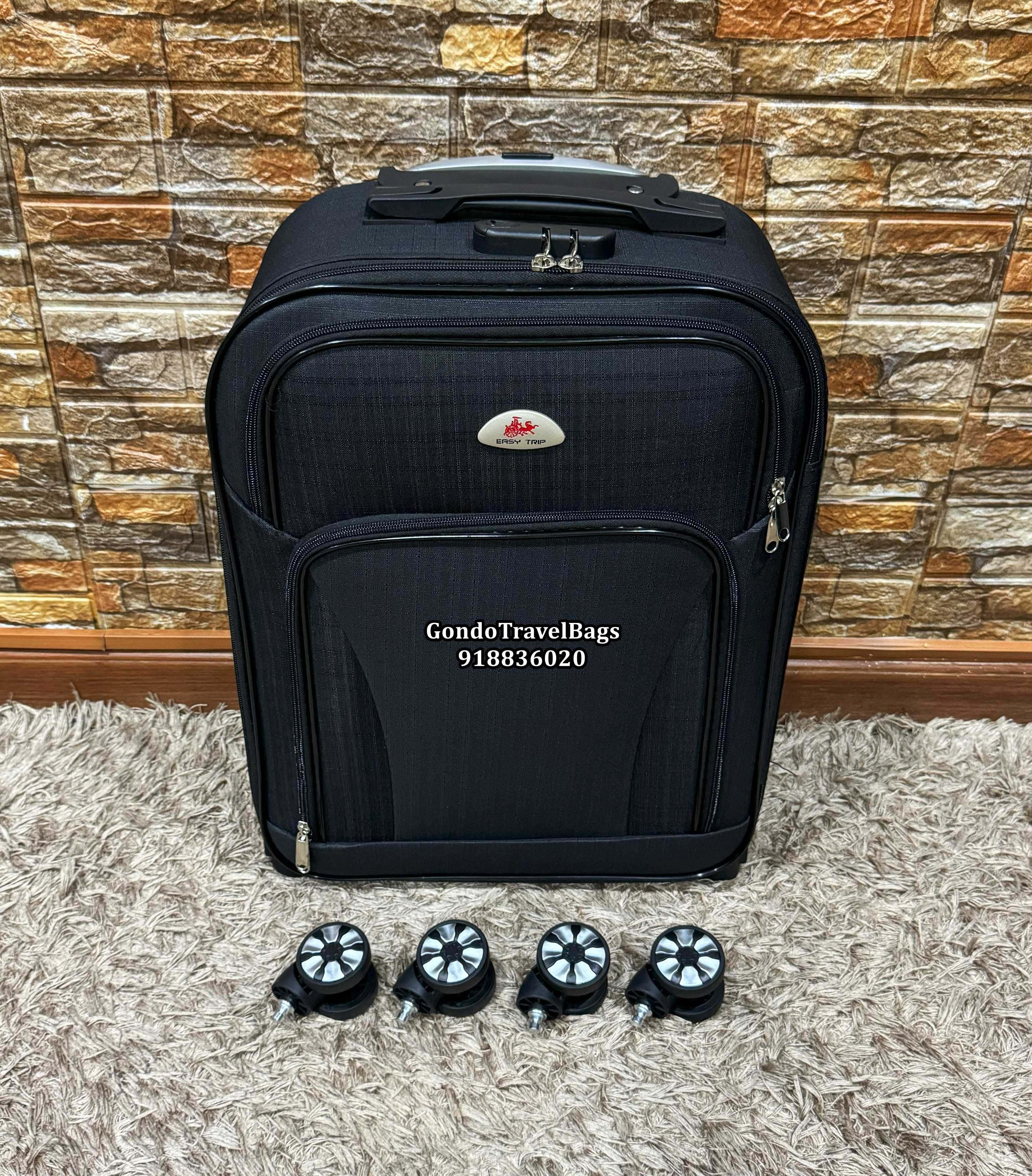 Mala Cabine 10Kg Poliéster/Tecido - NOVAS - Com Trolley Viagem