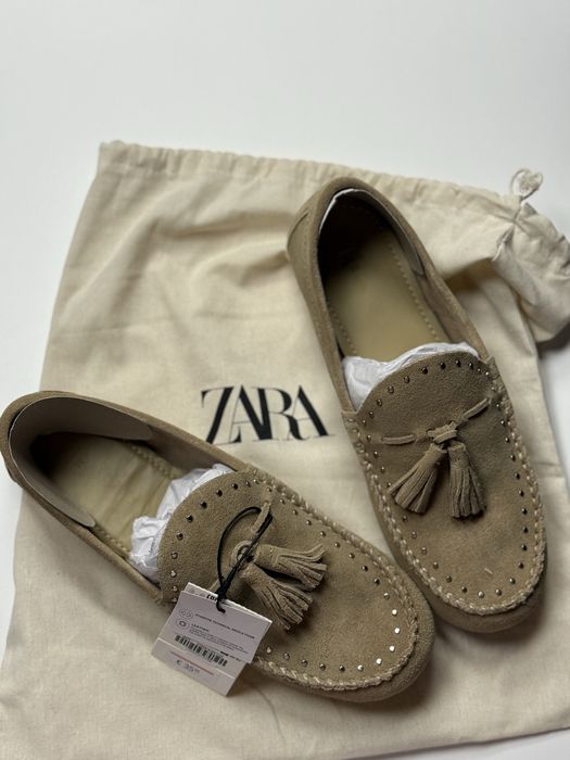 Мокасіни Zara замшеві